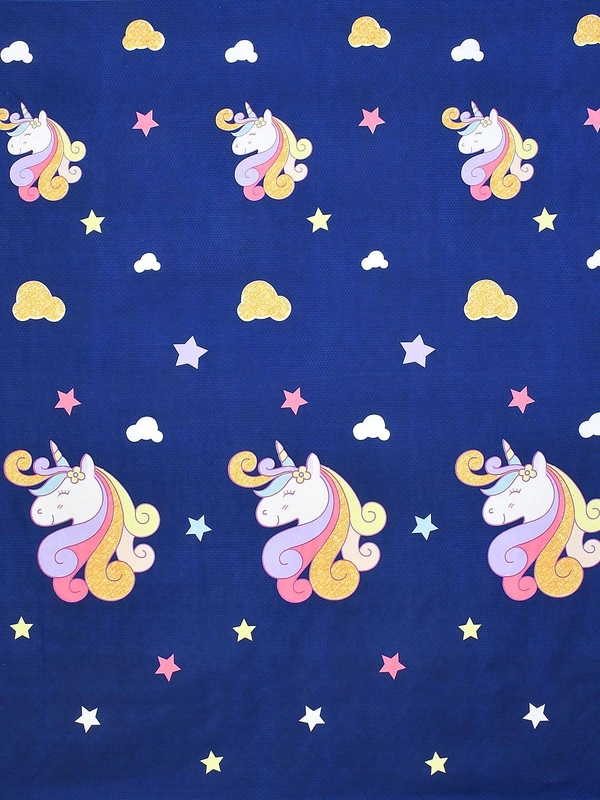 MORADO Glace Cotton Single Bed Size Quilt Cover / Duvet Cover / Rajai Cover / Blanket Cover with Zipper (60x90 Inches) - Blue