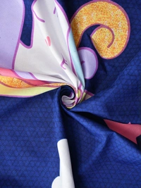 MORADO Glace Cotton Single Bed Size Quilt Cover / Duvet Cover / Rajai Cover / Blanket Cover with Zipper (60x90 Inches) - Blue