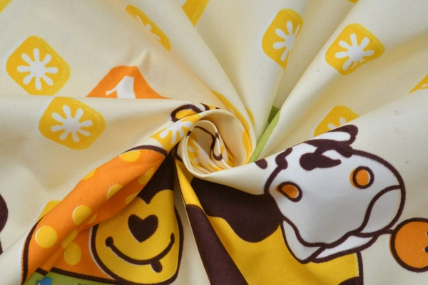 MORADO Premium Glace Cotton Elastic Fitted Single Bedsheet with 1 Pillow Cover (36x72x8 Inches) - Yellow