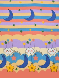 MORADO Premium Glace Cotton Elastic Fitted Single Bedsheet with 1 Pillow Cover (36x72x8 Inches) - Multicolor