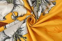 MORADO Premium Glace Cotton Double Bedsheet with 2 King Size Pillow Covers (90x100 Inches) - Mustard