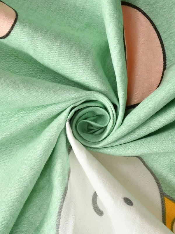 MORADO Premium Glace Cotton Elastic Fitted Double Bedsheet with 2 King Size Pillow Covers (72x78x8 Inches) - 72x78x8 Inches, Green