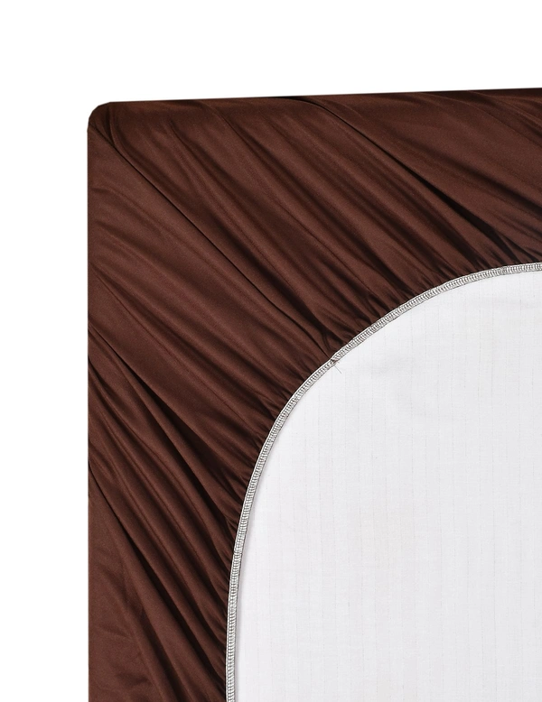 MORADO Water Resistant Terry Cotton Queen/King Size Elastic Fitted Mattress Protector (75x78x12 Inches - Fits Up To 12 Inches Mattress), Brown - 75x78x12 Inches, Brown