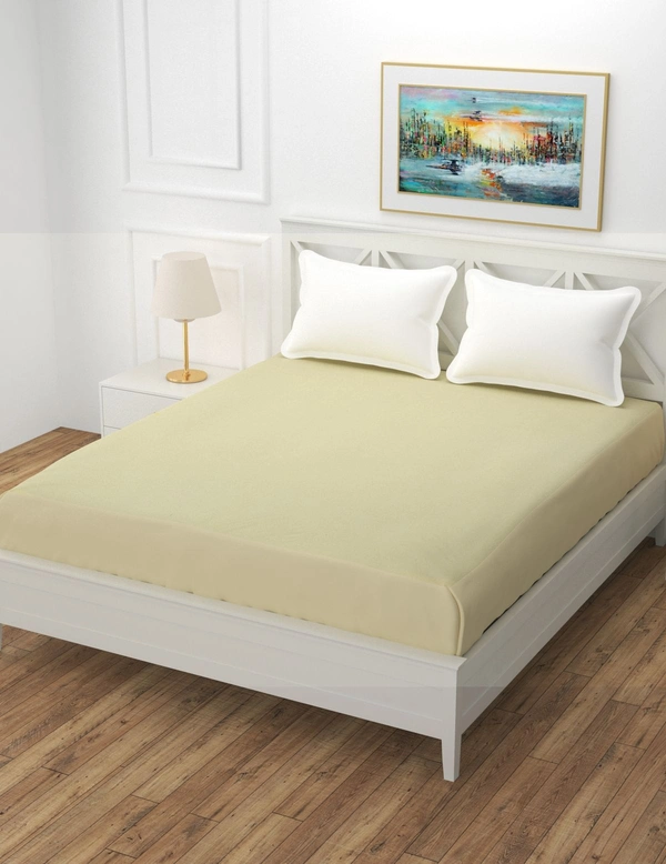 MORADO Water Resistant Terry Cotton Queen/King Size Elastic Fitted Mattress Protector (75x78x12 Inches - Fits Up To 12 Inches Mattress), Offwhite - 75x78x12 Inches, Offwhite