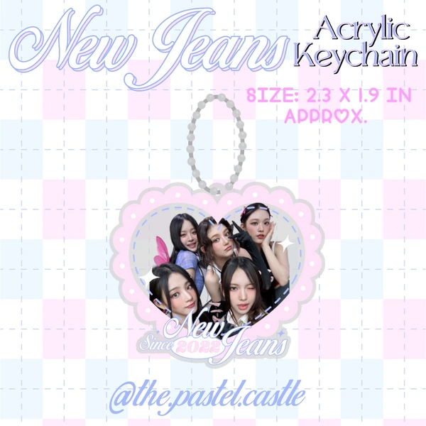 Preorder New JEANS acrylic KEYCHAIN