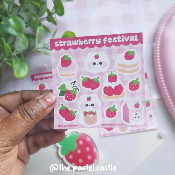 Strawberry Festival Stickersheet