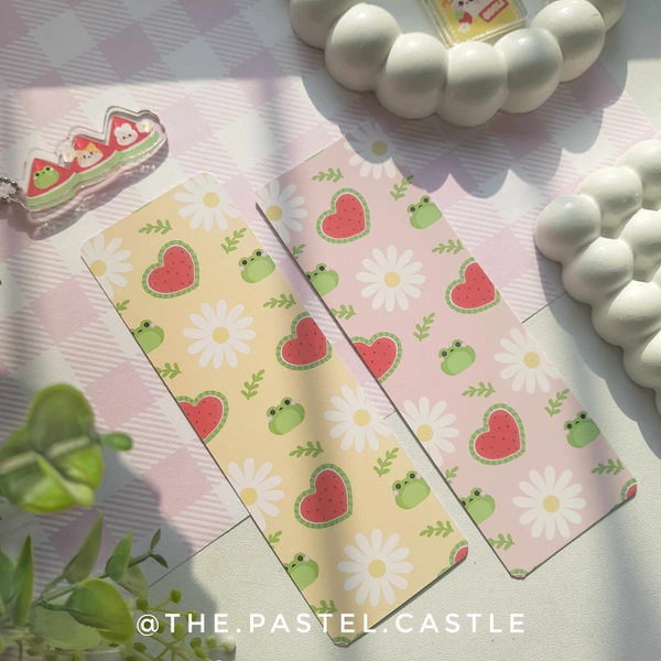 Hearty Watermelon Double Sided Boookmarks