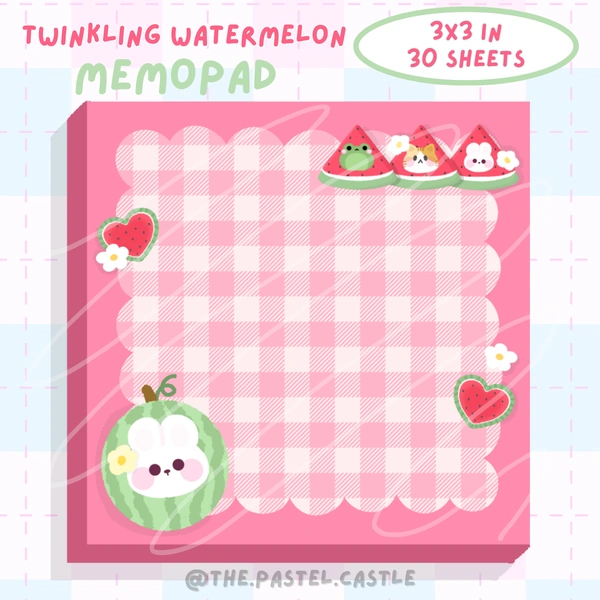 Twinkling Watermelon Memopad