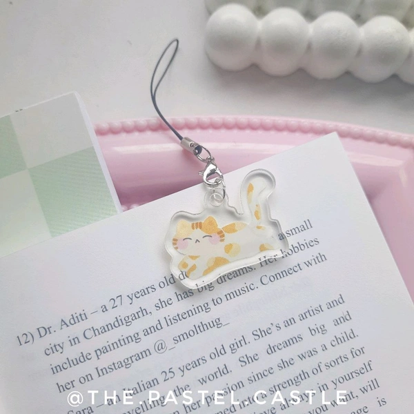Happy Kitty Acrylic Charm