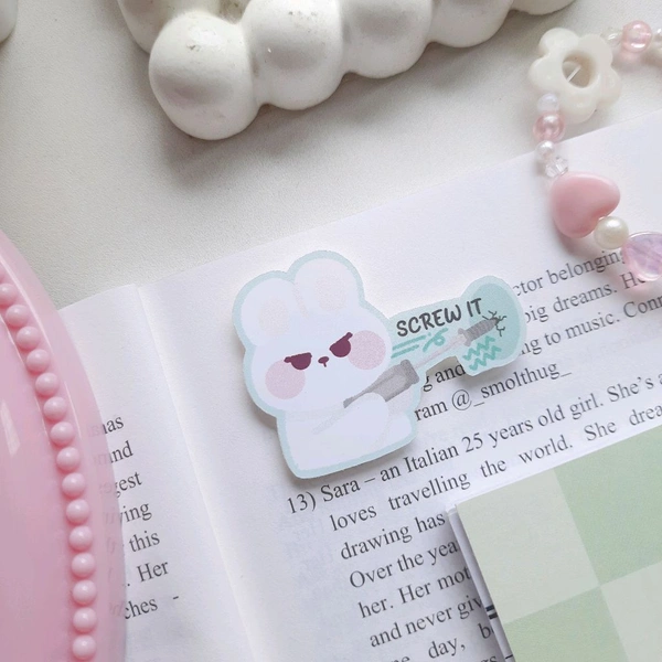 Bunny Vinyl Stickers - Screw It