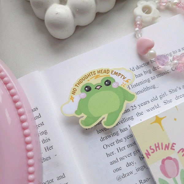 Froggo Vinyl Stickers  - No Thoughts Head Empty