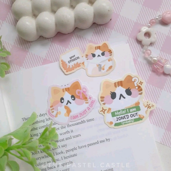 Catto Vinyl Stickers  - Fire cat