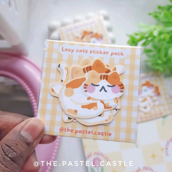 Lazy Cats Diecut Sticker Pack 