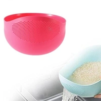MULTI-FUNCTION WITH INTEGRATED COLANDER MIXING BOWL WASHING RICE, VEGETABLE AND FRUITS DRAINER BOWL-SIZE: 21X17X8.5CM