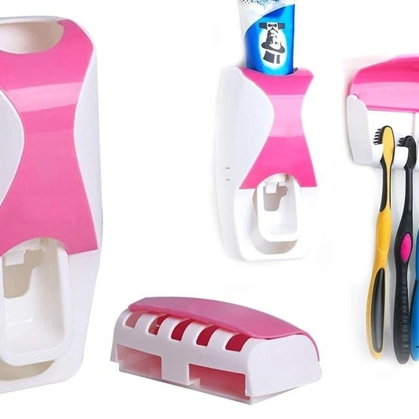 Automatic Toothpaste Dispenser & Tooth Brush Holder with Tooth Brush