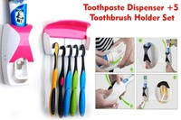 Automatic Toothpaste Dispenser & Tooth Brush Holder with Tooth Brush