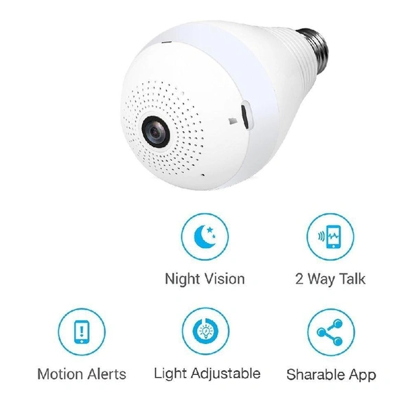 Panoramic Camara  Light Bulb Wifi Wireless Smart Spy Bulb