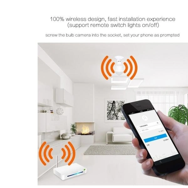 Panoramic Camara  Light Bulb Wifi Wireless Smart Spy Bulb