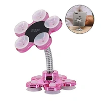 360 ROTATABLE FLOWER SHAPE CELLPHONE HOLDER CAR & MOUNT SUCKER STAND (MULTICOLORED)