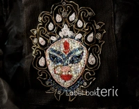 Bakteria  Back applique Blouse Shirt - Black, M