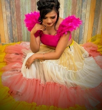 Bakteria  Feather Shoulder Rop - Jewel, S