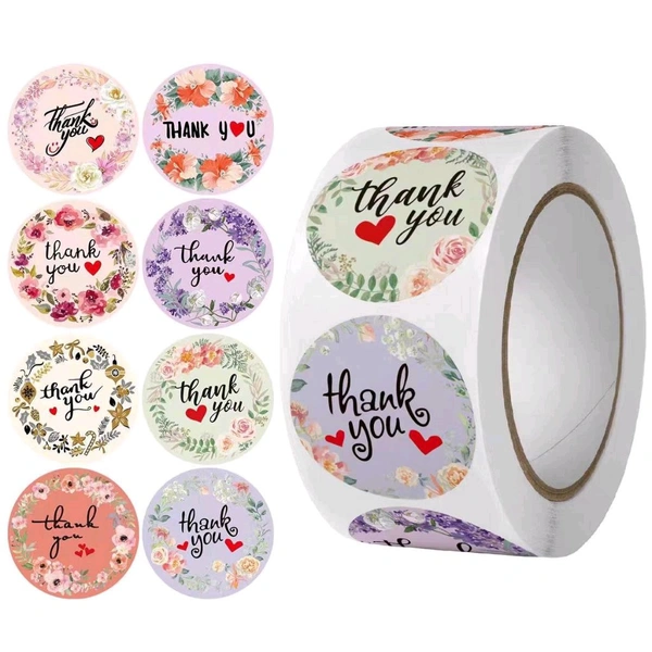 Thank You Sticker Roll (500pc) Mix