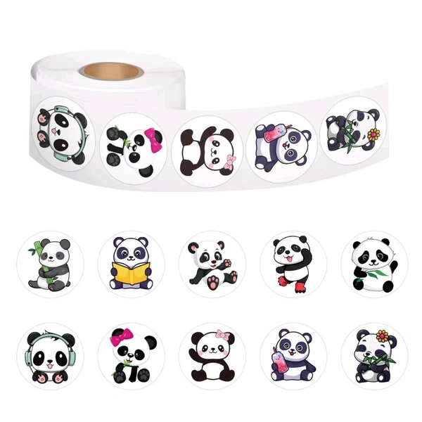 Panda Sticker Roll (500pc) Mix
