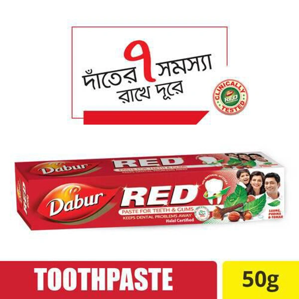 Dabur Red Paste 50 Gm(20 MRP) 144+24 PCS FREE - 40 Gmx12