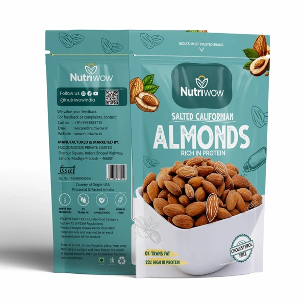 Nutriwow Classic Salted Almonds - 200g