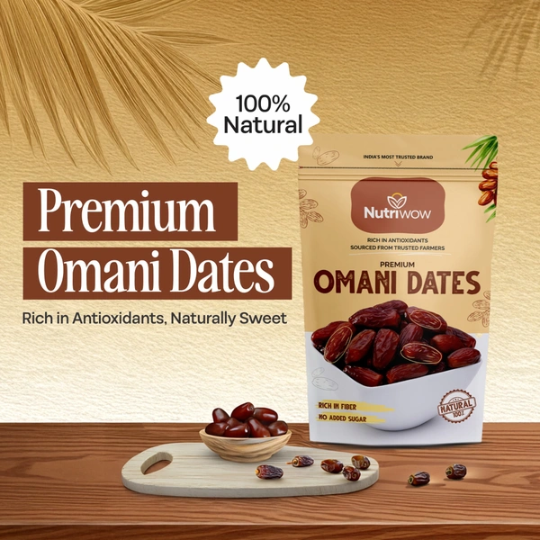 Nutriwow Premium Omani Dates | Khajur | 800g (400g Pack of 2) - 800g