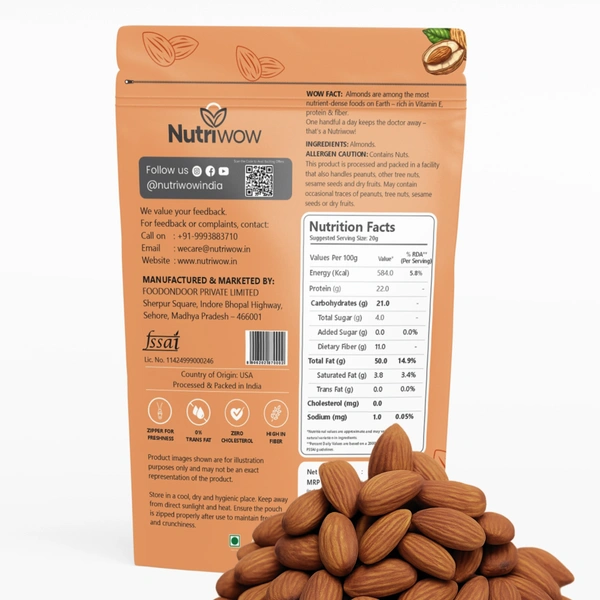 Nutriwow California Almonds - 200g
