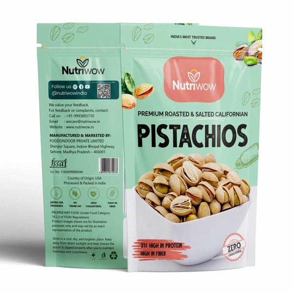 Nutriwow Salted Pistachios - 200g