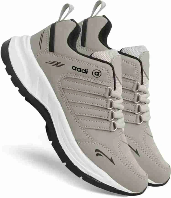 Men's Grey Running , Walking , And Gym Sports Shoes - Gray, IND-8