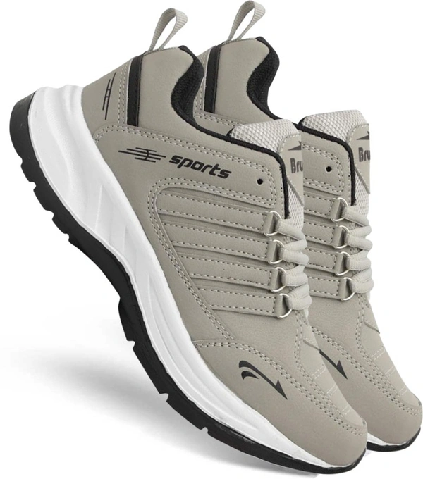 BRUTON Men's Sports Running Walking Shoes. - Gray, IND-6
