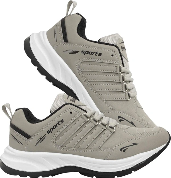 BRUTON Men's Sports Running Walking Shoes. - Gray, IND-7