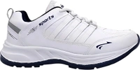 BRUTON Men's Sports Running Walking Shoes. - White, IND-9