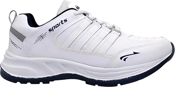 BRUTON Men's Sports Running Walking Shoes. - White, IND-9