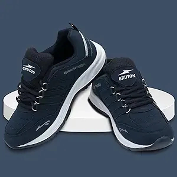 BRUTON Men's Sports Running Walking Shoes. - Navy Blue, IND-8