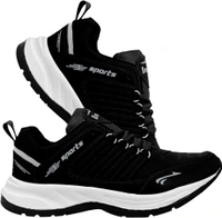BRUTON Men's Sports Running Walking Shoes. - Black, IND-10