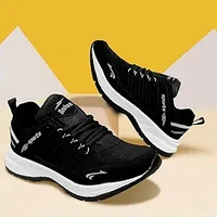 BRUTON Men's Sports Running Walking Shoes. - Black, IND-10