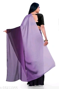 Ombre-Dyed Saree with Embellished Blouse Piece