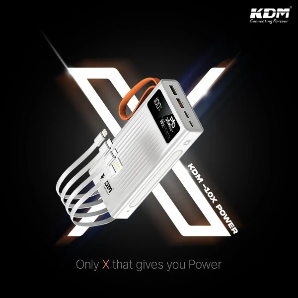 KDM 10X 10000mAh (WHITE) POWERBANK