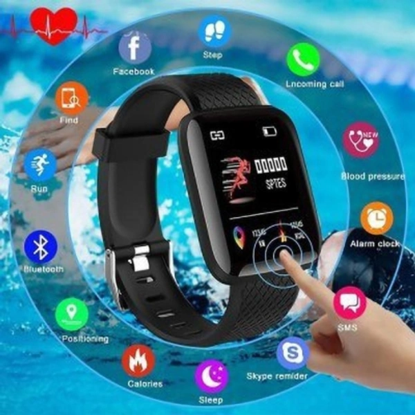 I THINK ENTERPRISES Edge To Edge Screen Guard for BD433:- TECHEL ID116 Fitness Band Tracker Watch with Activity Tracker Color Display 1.3 RT66 Smartwatch