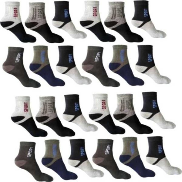 Men & Women Printed Ankle Length Pack Of 12