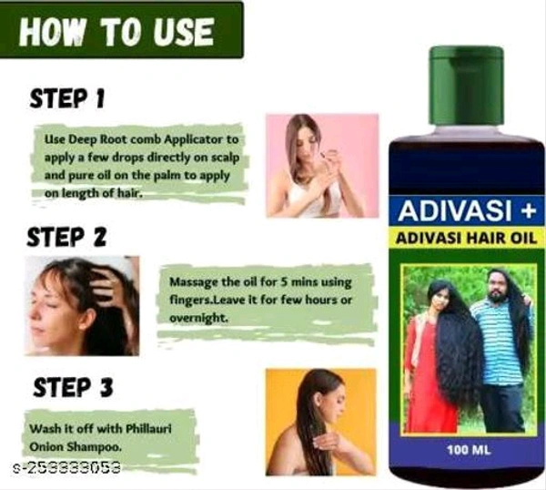 Adivasi + Hair Regrowth & Hair Fall Control Hair Oil 100ml Pack of 1 - 2