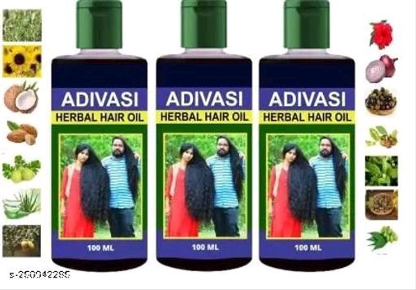 Adivasi + Hair Regrowth & Hair Fall Control Hair Oil 100ml Pack of 1 - 3