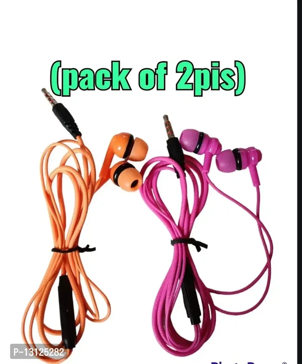 Wired Headphones Earphones Pack Of 2