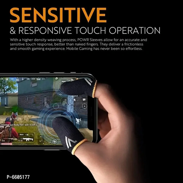 Premium Quality Breathable PUBG Mobile Gaming Finger Sleeves Pack of 3 (6 Sleeves)