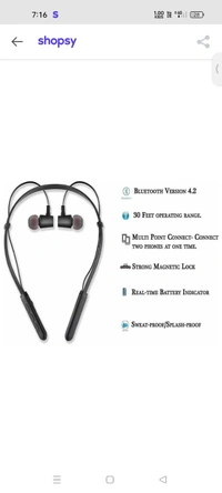 B11 Wireless Neckband Bluetooth Earphone Headset Earbud Portable Headphone Handsfree Sports Running Sweatproof Compatible Android Smartphone Noise Cancellation - ₹18