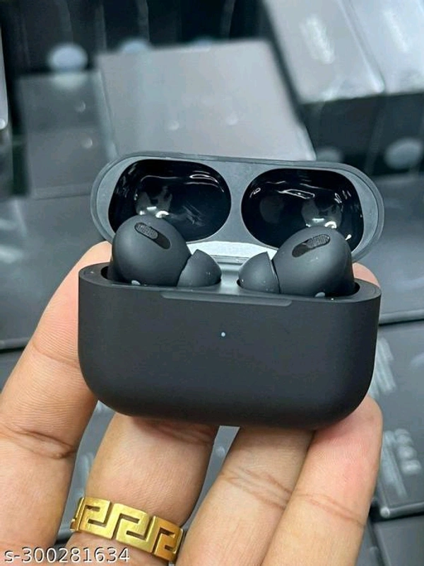  Airpods Pro With Wireless Charging Case Active noise cancellation enabled Bluetooth Headset (Black, True Wireless)